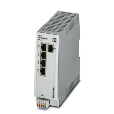 Phoenix Contact Switch Ethernet 5 Porte RJ45, 10/100Mbit/s, Montaggio Guida DIN