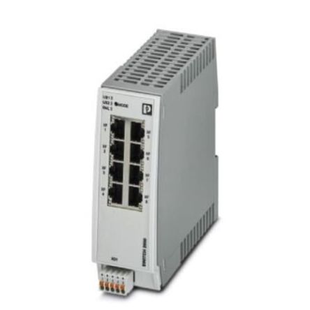 Phoenix Contact Switch Ethernet 8 Porte RJ45, 10/100Mbit/s, Montaggio Guida DIN