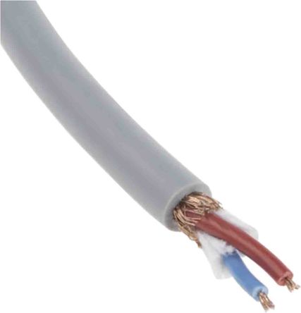 RS PRO Audiokabel Mikrofonkabel 2-adrig 0,22 Mm² PVC, Außen-ø 5.15mm, L. 100m