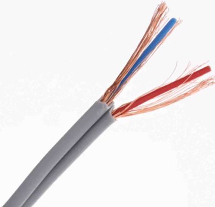RS PRO Audiokabel Mikrofonkabel 2-adrig 0,078 Mm² PVC, Außen-ø 2 X 4mm, L. 100m