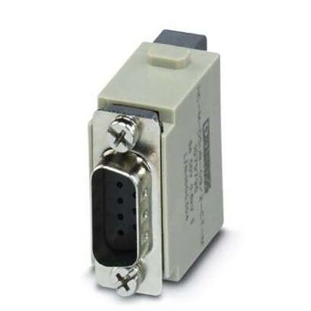 Phoenix Contact HC-M-DSUB Robustes Power Steckverbinder-Modul, 9-polig 5A Buchse, Kontakt-Einsatzmodul Für