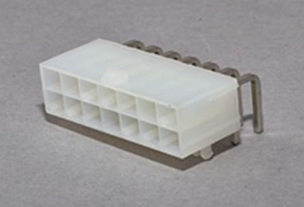 Molex Mini-Fit Jr. Leiterplatten-Stiftleiste Gewinkelt, 14-polig / 2-reihig, Raster 4.2mm, Ummantelt