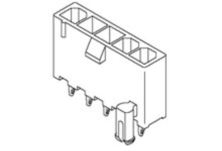 Molex Mini-Fit Jr. Leiterplatten-Stiftleiste Vertikal, 4-polig / 1-reihig, Raster 4.2mm, Ummantelt