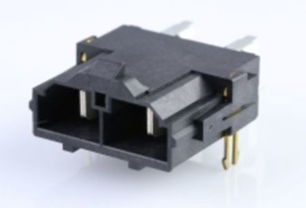 Molex Conector Macho Para PCB Ángulo De 90° Serie Mini-Fit Sr. De 2 Vías, 1 Fila, Paso 10.0mm, Orificio Pasante