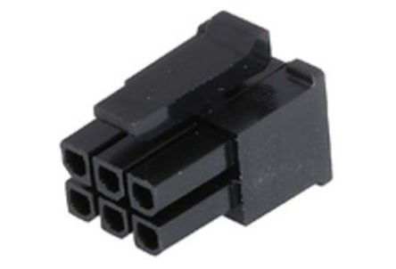 Molex Micro-Fit Crimpsteckverbinder-Gehäuse Buchse 3mm, 6-polig / 2-reihig Seiteneingang