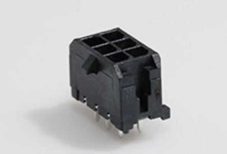Molex Micro-Fit 3.0 Leiterplatten-Stiftleiste Vertikal, 6-polig / 2-reihig, Raster 3.0mm, Ummantelt