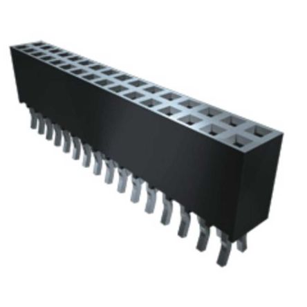 Samtec Conector Hembra Para PCB Serie SSQ, De 52 Vías En 2 Filas, Paso 2.54mm, Montaje En Orificio Pasante, Terminación