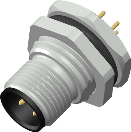 RS PRO Circular Connector, 4 Contacts, Front Mount, M12 Connector, Plug, Male, IP67