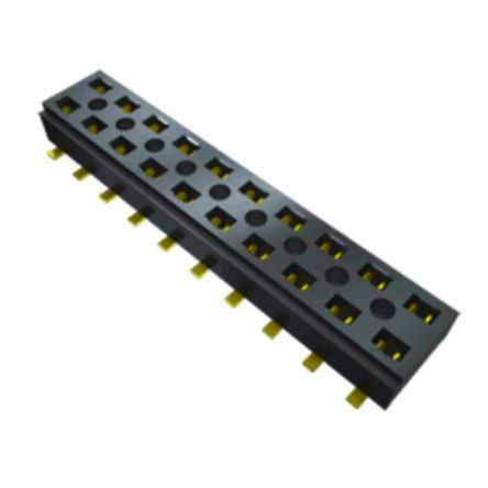 Samtec CLP Series Straight Surface Mount PCB Socket, 12-Contact, 2-Row, 2mm Pitch, Solder Termination