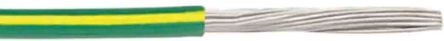 RS PRO Green/Yellow 2.1 Mm² Hook Up Wire, 14 AWG, 1C, 305m, MPPE Insulation