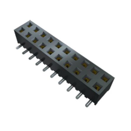 Samtec Conector Hembra Para PCB Serie SMM, De 10 Vías En 2 Filas, Paso 2mm, Montaje Superficial, Para Soldar