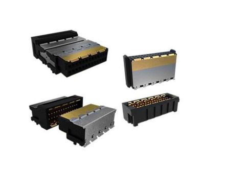 Amphenol Communications Solutions Minitek Microspeed Leiterplatten-Stiftleiste Gewinkelt, 32-polig / 1-reihig, Raster