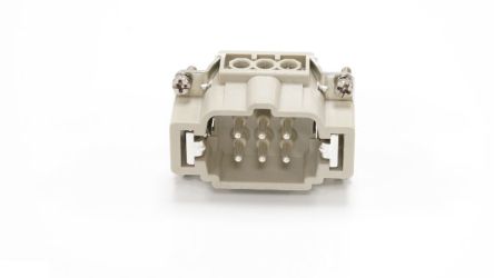 RS PRO Heavy Duty Power Connector Insert, 16A, Male, 6 Contacts