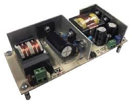 STMicroelectronics L6566B, STF7NM80, STPS20H100CFP Stromplatine, 19V - 65W Quasi Resonant Flyback Adapter Board