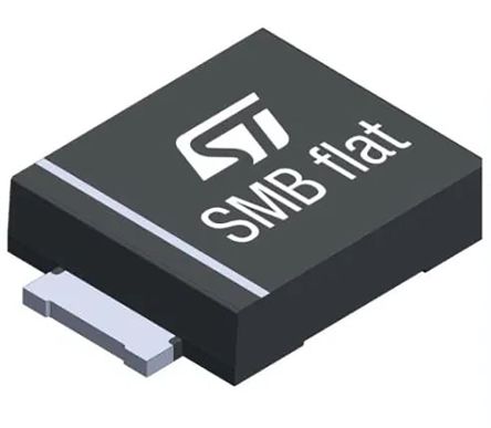 STMicroelectronics Diode TVS Unidirectionnel, Claq. 12.3V, 17V SMB Plat, 2 Broches, Dissip. 1500W