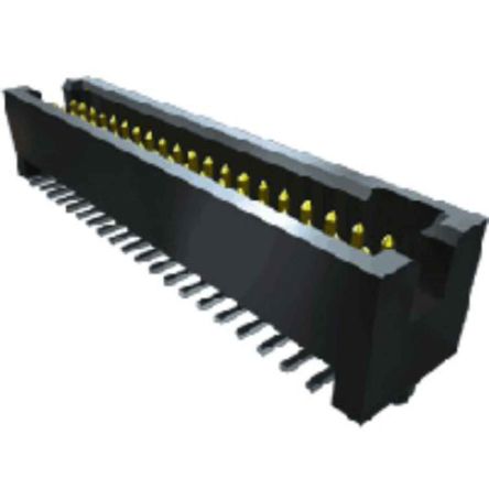 Samtec TFM Series Right Angle PCB Header, 20 Contact(s), 1.27mm Pitch, 2 Row(s), Shrouded