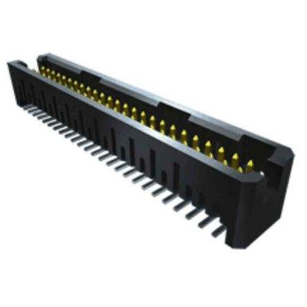 Samtec TFML Series Right Angle PCB Header, 10 Contact(s), 1.27mm Pitch, 2 Row(s), Shrouded