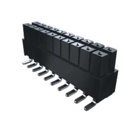 Samtec Conector Hembra Para PCB Serie IPS1, De 22 Vías En 2 Filas, Paso 2.54mm, Montaje En Orificio Pasante, Para Soldar