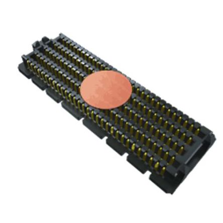 Samtec SEAM Series Straight PCB Header, 160 Contact(s), 1.27mm Pitch, 4 Row(s), Shrouded
