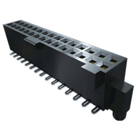 Samtec Conector Hembra Para PCB Serie SFML, De 20 Vías En 2 Filas, Paso 1.27mm, Montaje Superficial, Terminación Orificio