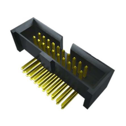 Samtec SHF Series Straight PCB Header, 12 Contact(s), 1.27mm Pitch, 2 Row(s), Shrouded