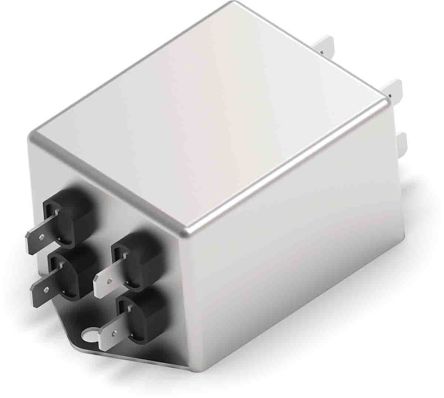 TE Connectivity Filtre Secteur, 10A Max, 3 Phases, 440 V C.a. Max, Montage Sur Châssis, Série KES