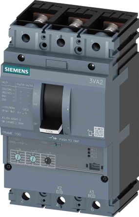 Siemens SENTRON 3VA, Leistungsschalter MCCB 3-polig, 40A / Abschaltvermögen 85 KA 690V, Fest
