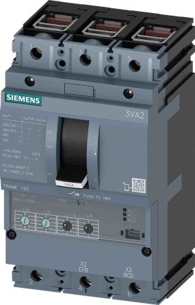 Siemens SENTRON 3VA, Leistungsschalter MCCB 3-polig, 40A / Abschaltvermögen 55 KA 690V, Fest