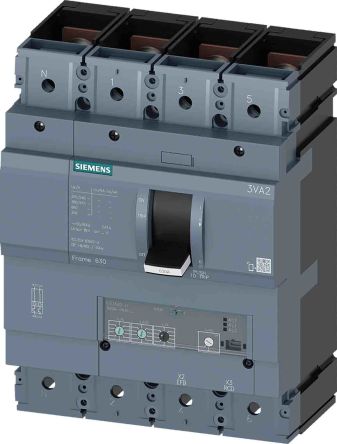 Siemens SENTRON 3VA, Leistungsschalter MCCB 4-polig, 400A / Abschaltvermögen 55 KA 690V, Fest