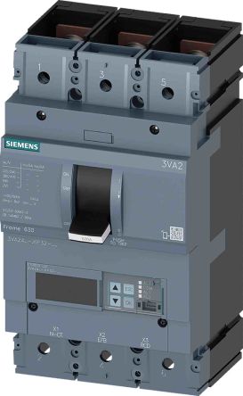 Siemens SENTRON 3VA, Leistungsschalter MCCB 3-polig, 400A / Abschaltvermögen 85 KA 690V, Fest