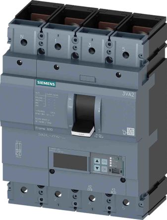 Siemens SENTRON 3VA, Leistungsschalter MCCB 4-polig, 500A / Abschaltvermögen 85 KA 690V, Fest