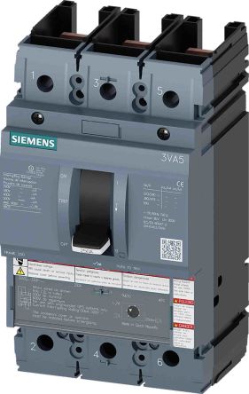 Siemens, SENTRON MCCB 3P 250A, Breaking Capacity 65 KA, Fixed Mount