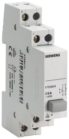 Siemens Activación Del Circuito, Pulsador, Para Uso Con Montaje En Carril Estándar, SENTRON, 5TE4, 20A