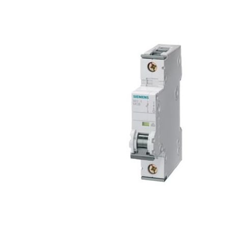 Siemens Interruptor Automático 1P, 8A, Curva Tipo C, Poder De Corte 15 KA 5SY7108-7, SENTRON, Montaje En Carril DIN