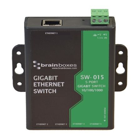 Brainboxes Conmutador Ethernet SW-015, 5 Puertos RJ45, 1000Mbit/s