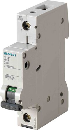 Siemens Interruptor Automático 1P, 1A, Curva Tipo D, Poder De Corte 10 KA 5SL4101-8, SENTRON, Montaje En Carril DIN