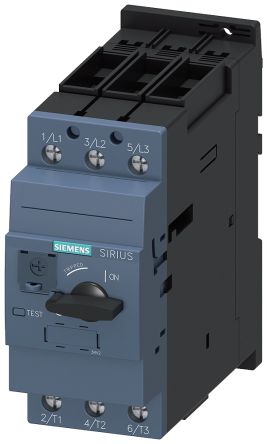 Siemens 3RV2 Thermischer Überlastschalter / Thermischer Geräteschutzschalter, 3-polig, SIRIUS, 17A, 400V Ac