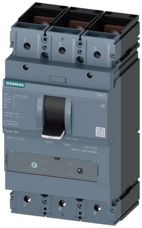 Siemens SENTRON 3VA1, Leistungsschalter MCCB 3-polig, 320A / Abschaltvermögen 55 KA 690V 500V, L. 138mm