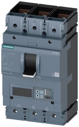 Siemens SENTRON 3VA2, Leistungsschalter MCCB 3-polig, 500A / Abschaltvermögen 85 KA 690V, L. 138mm