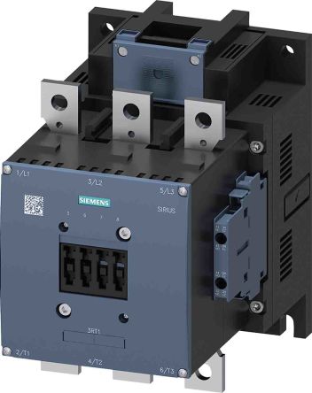 Siemens Contactor, 42-48 V Ac/dc Coil, 3-Pole, 225 A, 110 KW, 2NO + 2NC