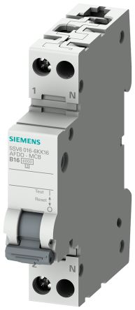 Siemens 5SV6 MCB Leitungsschutzschalter, 2-polig 10A 230V, Abschaltvermögen 6 KA Sentron DIN-Schienen-Montage