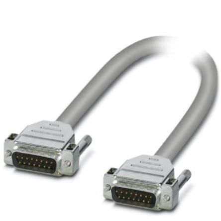 Phoenix Contact CABLE-D15SUB/S/S Serielles Kabel / Sub-D, 15-polig / Sub-D, 15-polig, 1m, Grau