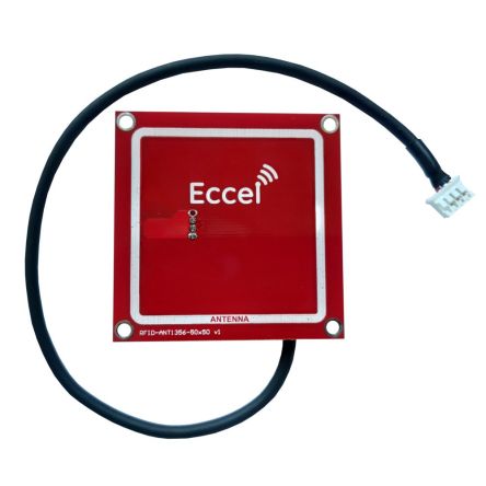 Eccel Technology Ltd Antena RFID Mux ANT 1356-50x50-300 Orificio Pasante/atornillado Cuadrado 1dBi High Frequency RFID