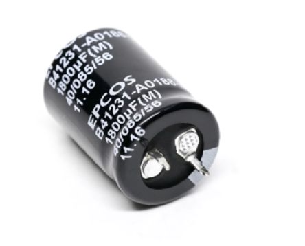 EPCOS Snap-In Aluminium-Elektrolyt Kondensator 3300μF / 50V Dc, Ø 22mm X 30mm, +85°C
