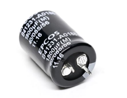EPCOS Snap-In Aluminium-Elektrolyt Kondensator 4700μF / 100V Dc, Ø 35mm X 40mm, +85°C