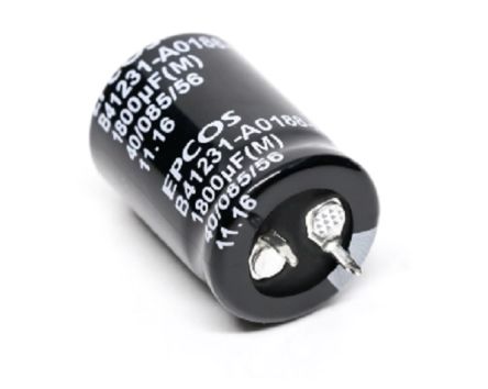 EPCOS Snap-In Aluminium-Elektrolyt Kondensator 4700μF / 63V Dc, Ø 30mm X 35mm, +85°C