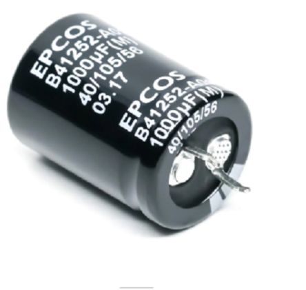EPCOS Snap-In Aluminium-Elektrolyt Kondensator 3300μF, Ø 22mm X 35mm, Bis 105°C