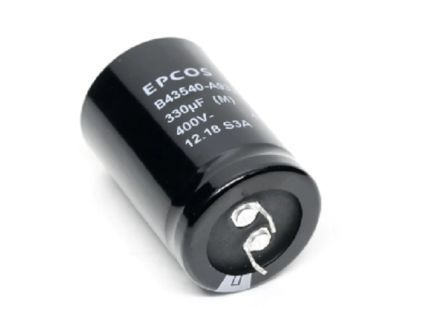 EPCOS Snap-In Aluminium-Elektrolyt Kondensator 390μF / 400V Dc, Ø 35mm X 40mm, Bis 105°C
