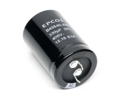 EPCOS Snap-In Aluminium-Elektrolyt Kondensator 330μF / 450V Dc, Ø 30mm X 40mm, Bis 105°C