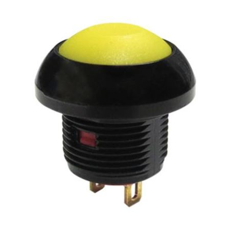 RS PRO Interruptor De Botón Pulsador, Color De Botón Orange, SPST, Acción Momentánea, 50V Dc / 250V Ac, Montaje En